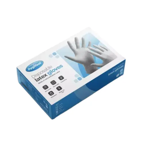 Hygifeel Disposable Latex Gloves (Pack of 100 Pieces)
