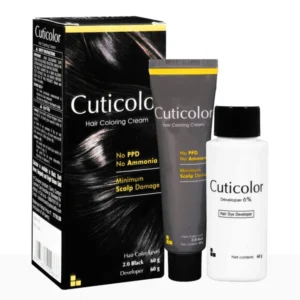 Cuticolor Hair Coloring Cream Black 2.0 | (120 GM)