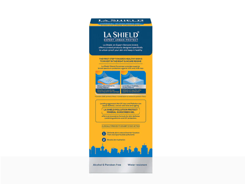 La Shield Pollution Protect Mineral Sunscreen Gel SPF 50 PA+++ | (50 GM) - Image 3