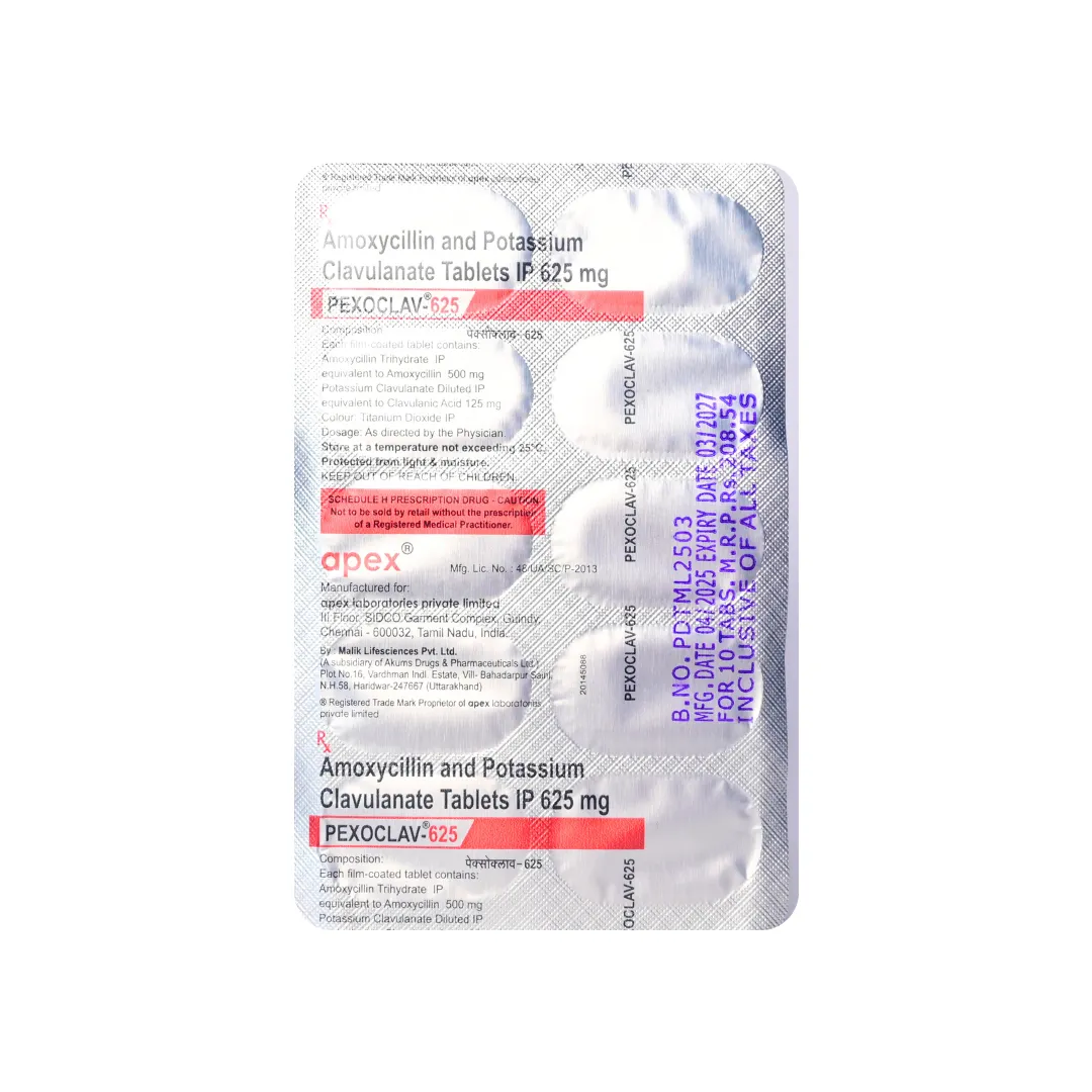 Pexoclav 625 Tablet | (6 Tab) - Image 2