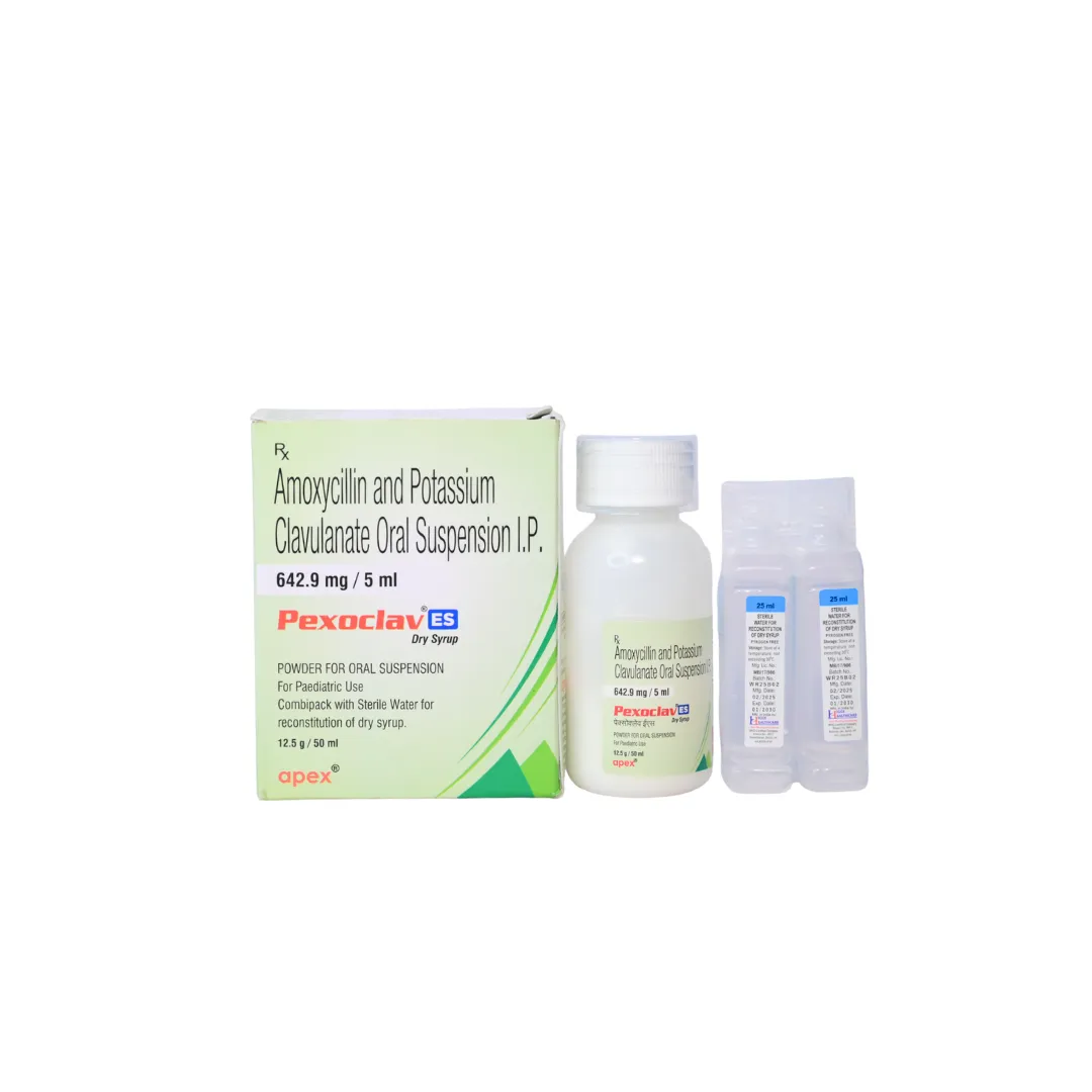 Pexoclav ES Paediatric Combipack Dry Syrup | (5 ML)
