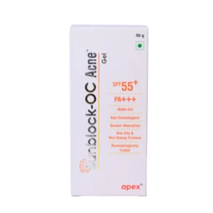 Sunblock-OC Acne Gel Sunscreen SPF 55+ PA+++| (50GM)
