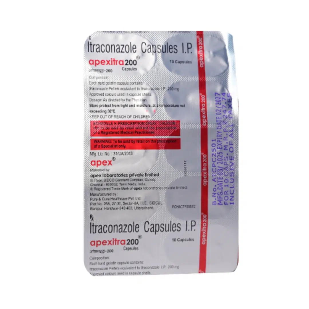 Apexitra 200 mg Capsule | (10 Capsules) - Image 2