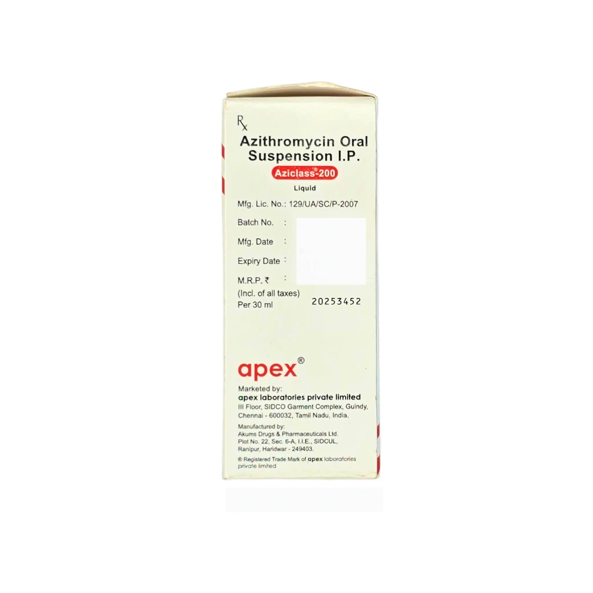 Aziclass 200mg Syrup | (30 ML) - Image 3