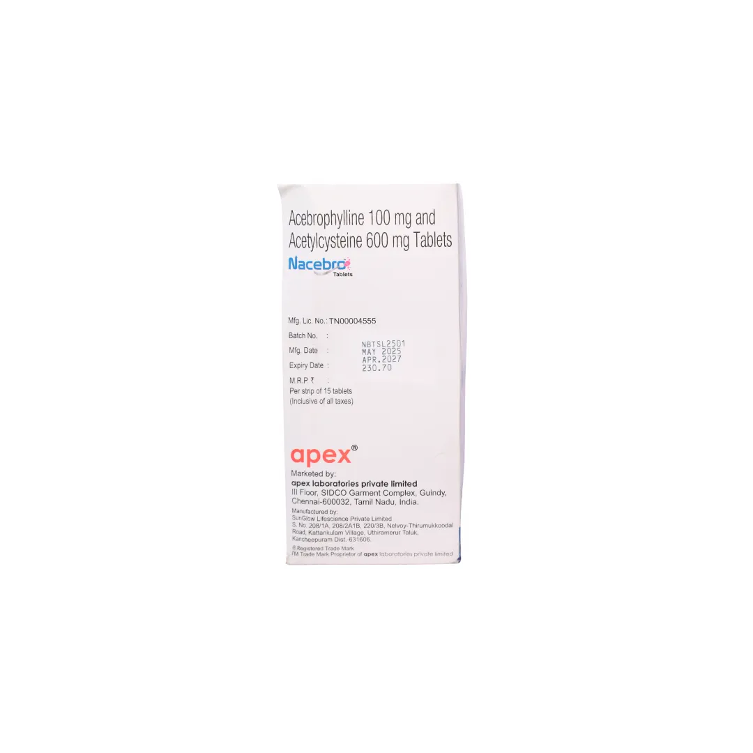 Nacebro 100mg/600mg Tablet | (15 Tab) - Image 2